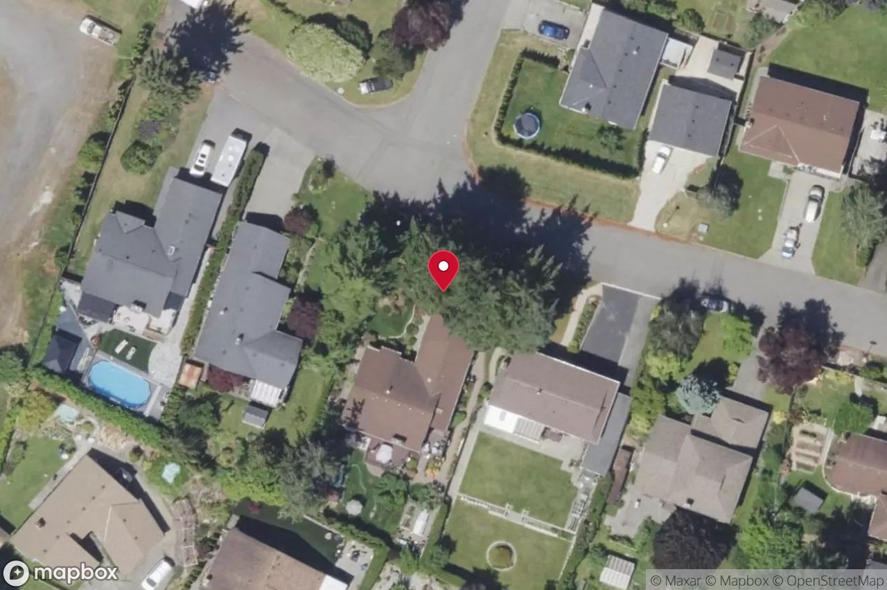 Aerial view of 595 Ridgegrove Ave, Saanich
