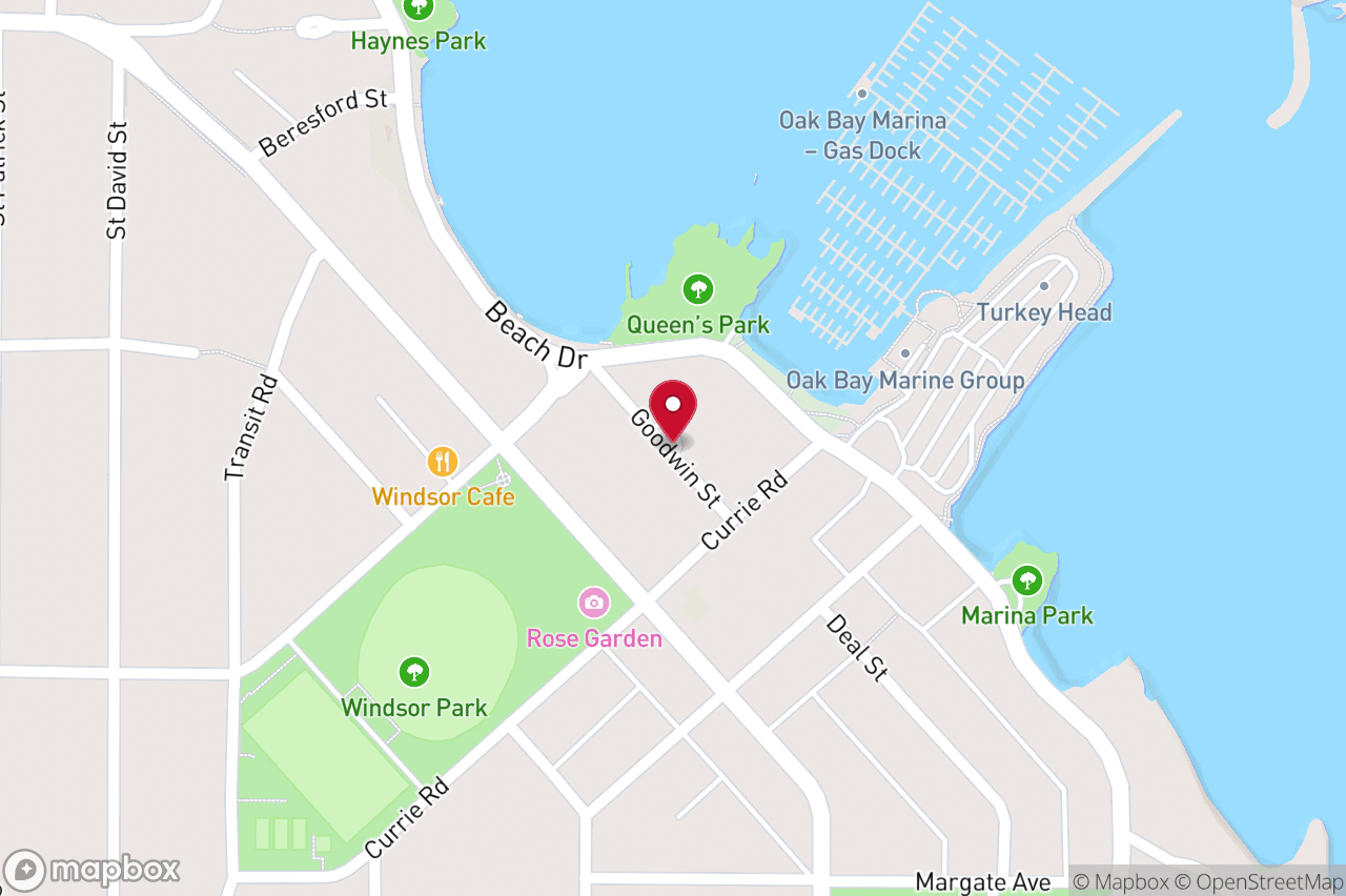 Map of 505 – 1148 Goodwin St, Oak Bay