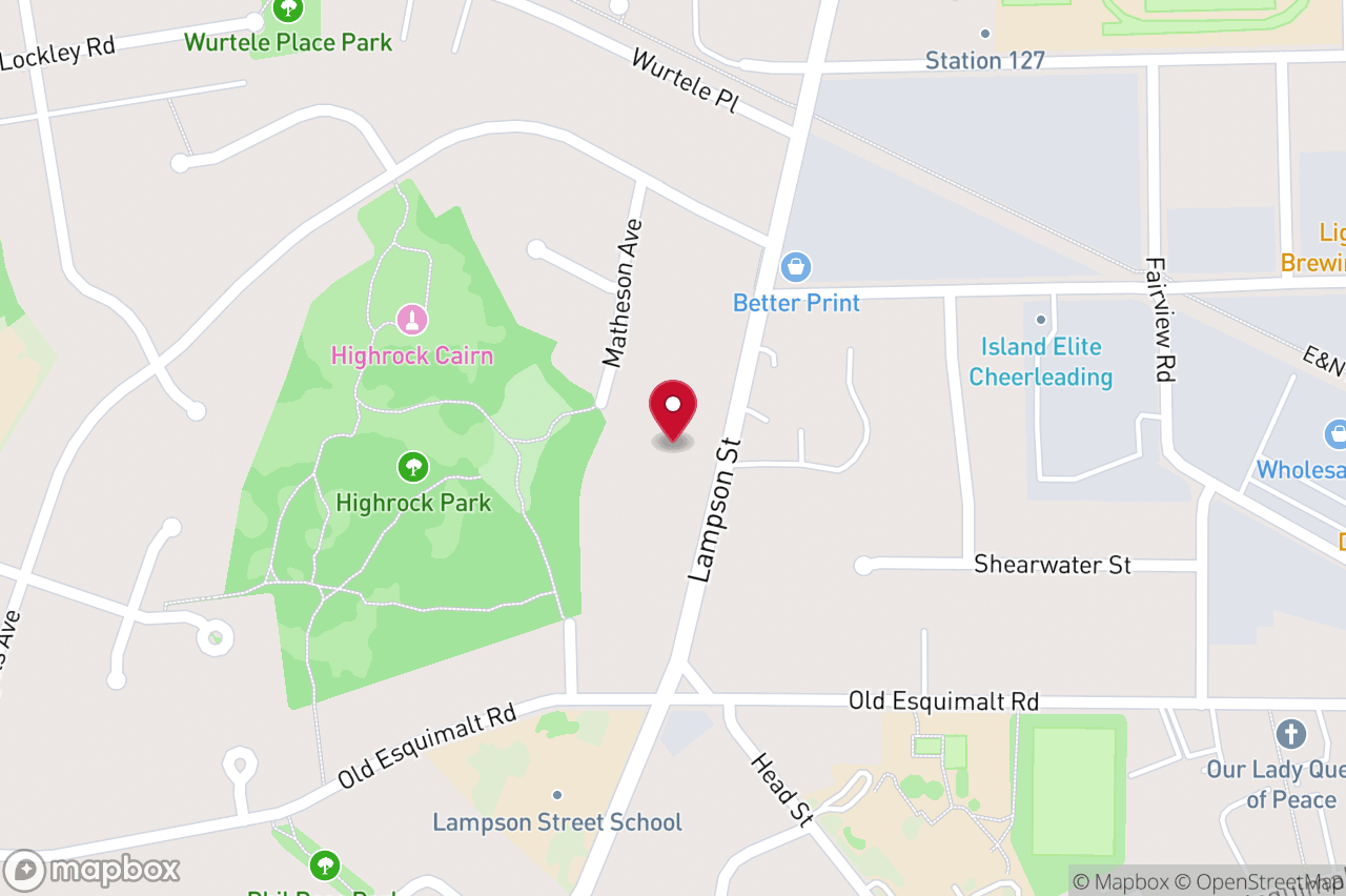 Map of 742 Lampson St, Esquimalt