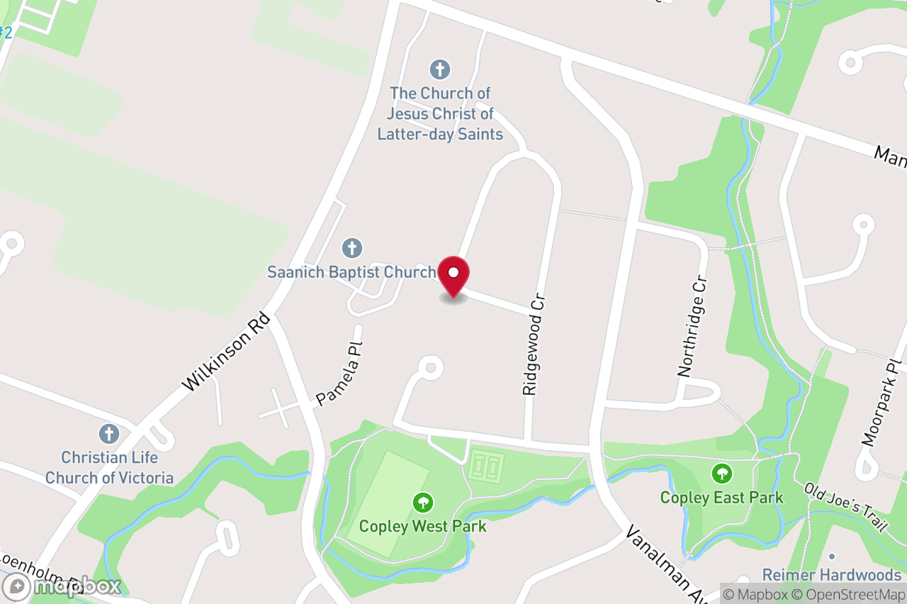 Map of 595 Ridgegrove Ave, Saanich