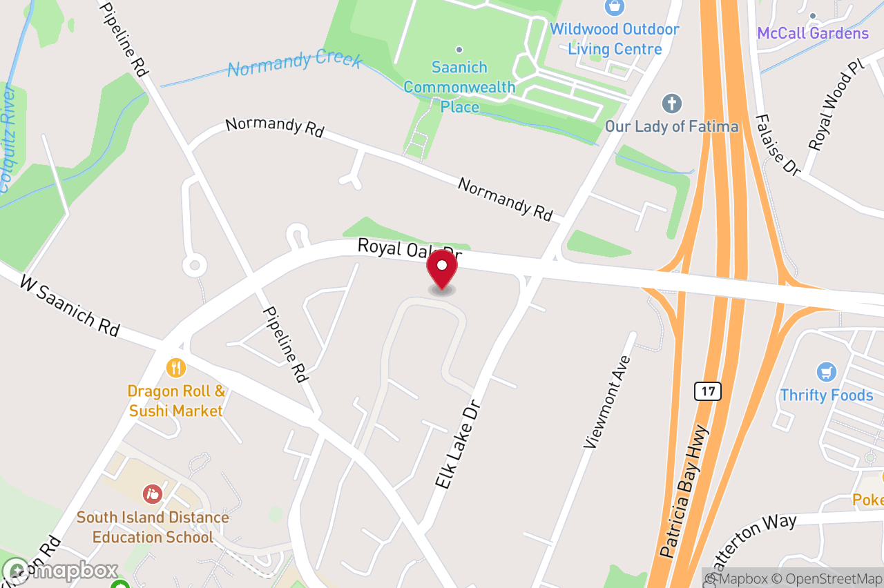 Map of 308 – 537 Heatherdale Lane, Saanich