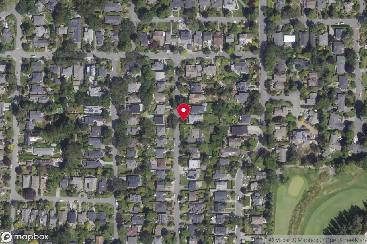 Aerial view of 943 Linkleas Ave, Oak Bay