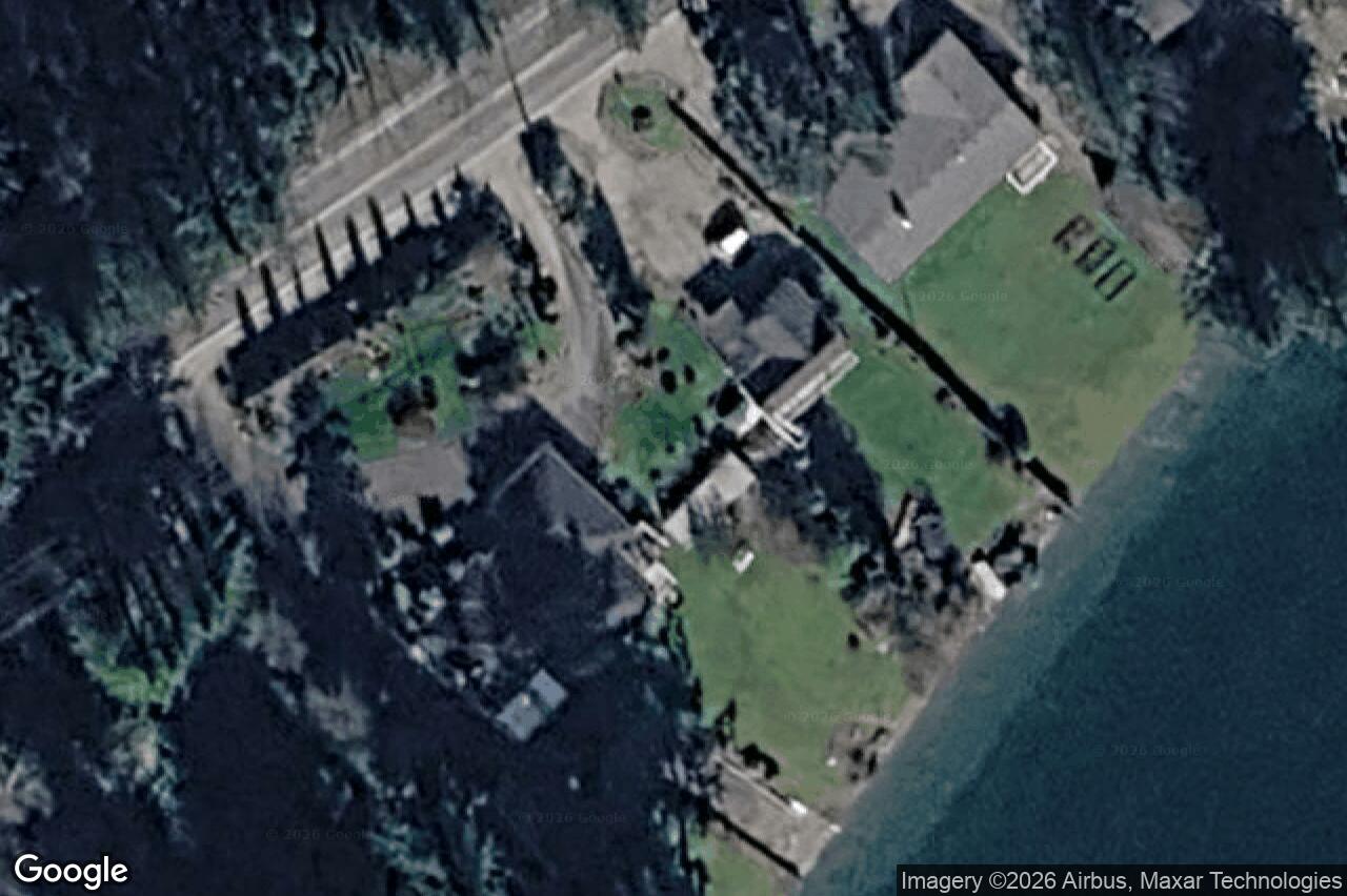 Aerial view of 5991 Sooke Rd, Sooke