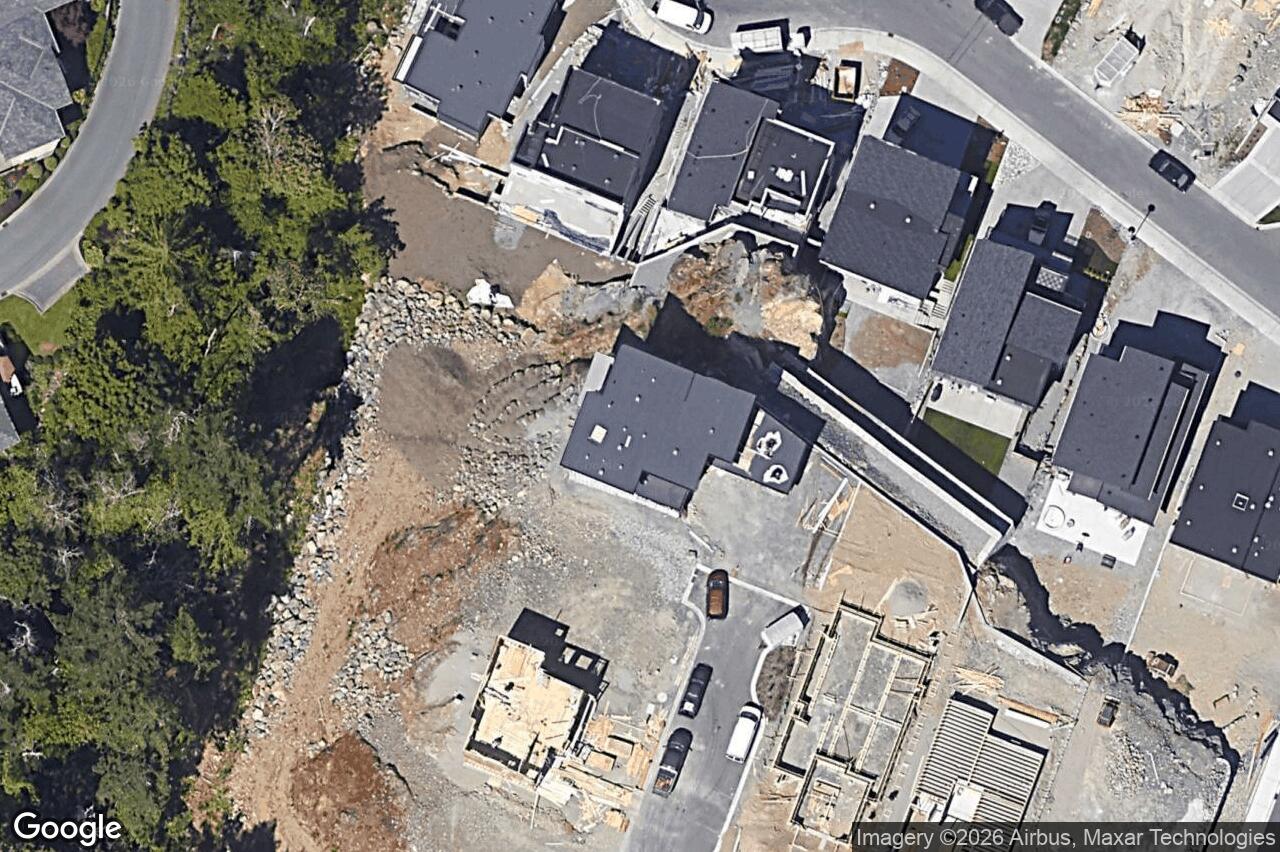Aerial view of 3630 Ridge View Terr, Colwood