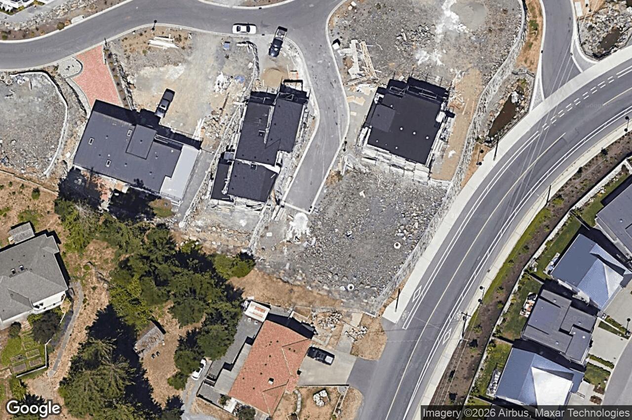Aerial view of 513 Gurunank Lane, Colwood