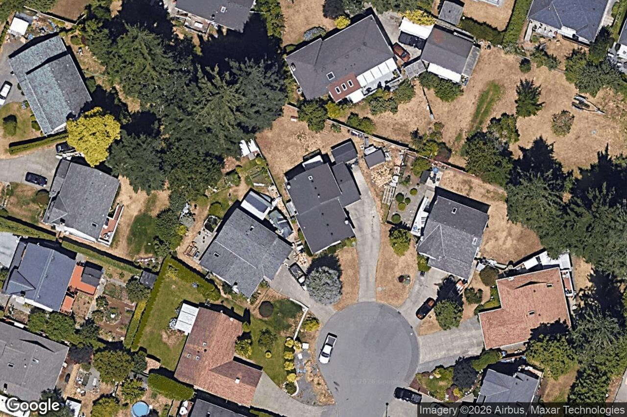 Aerial view of 3371 Billhirst Pl, Colwood