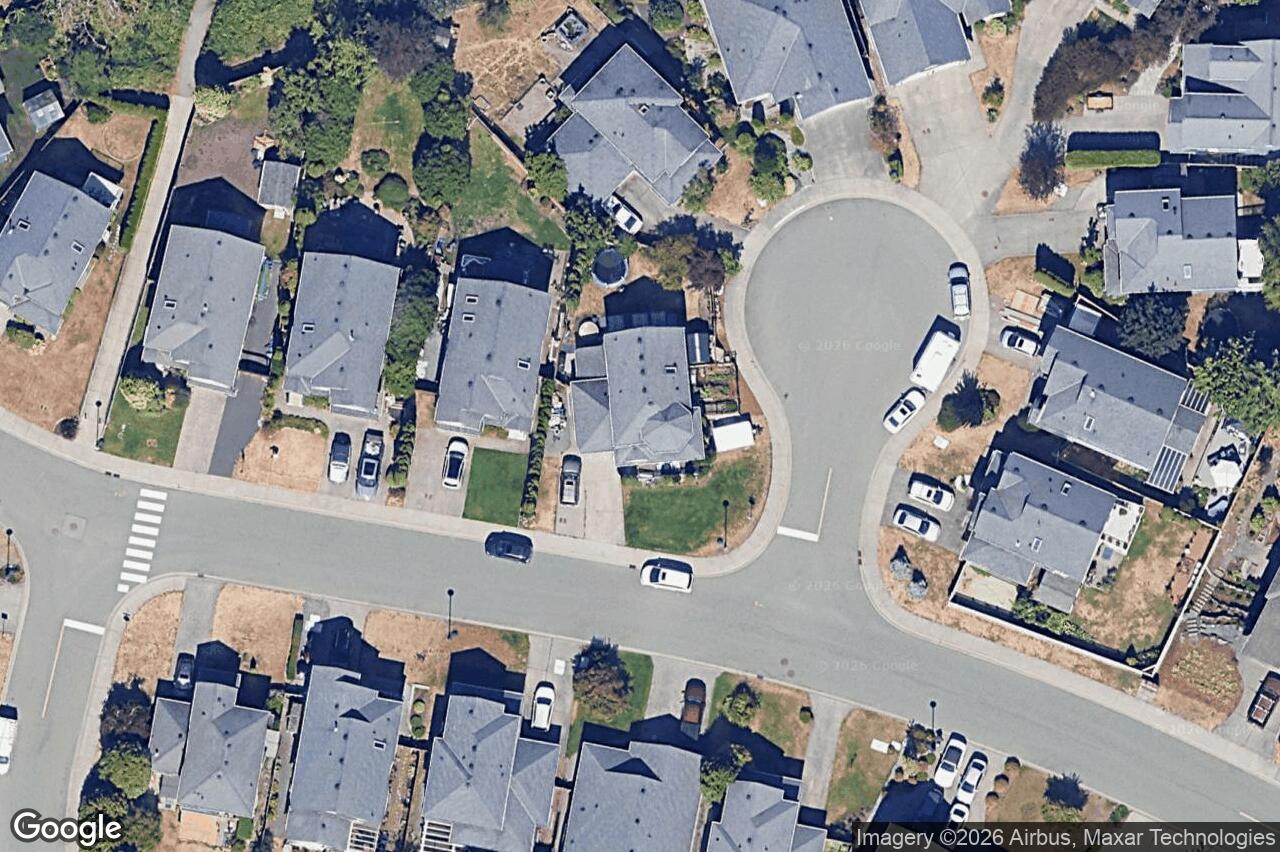 Aerial view of 3439 Pattison Way, Colwood