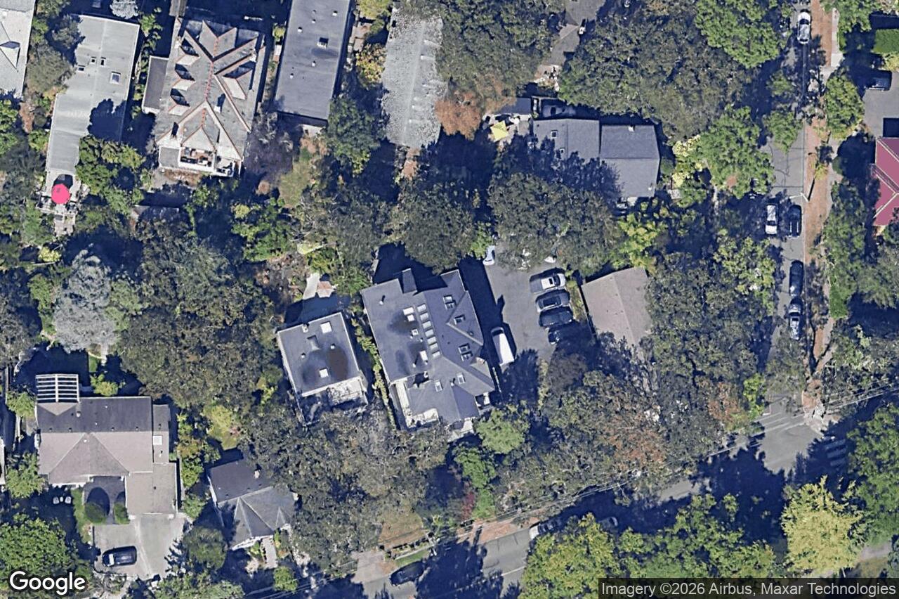 Aerial view of 102 – 1392 Rockland Ave, Victoria