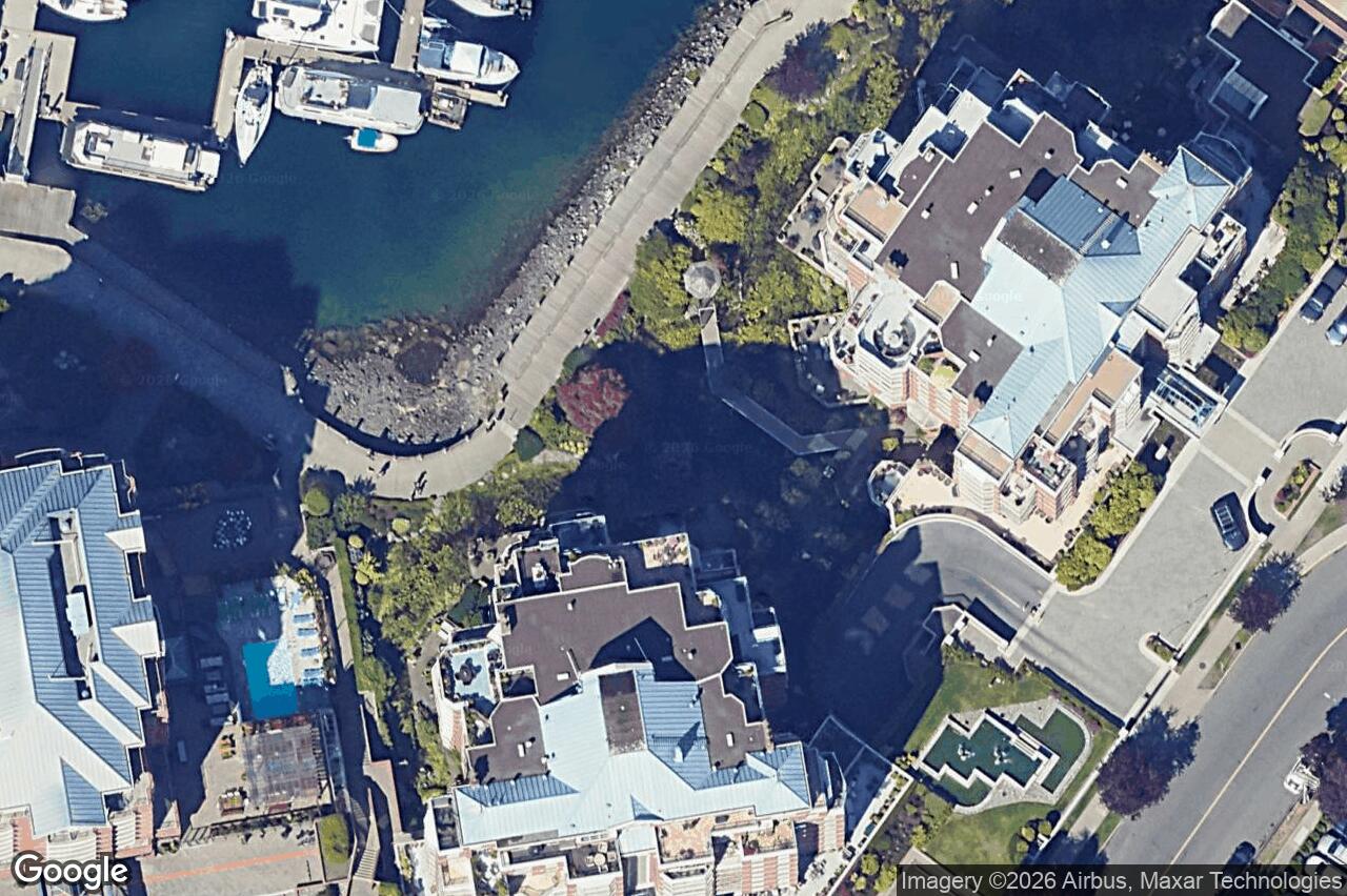 Aerial view of 802 – 630 Montreal St, Victoria