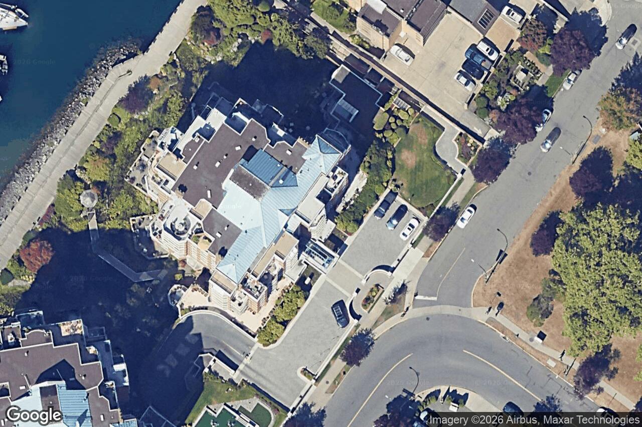 Aerial view of 203 – 636 Montreal St, Victoria