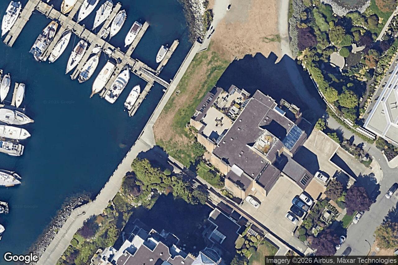 Aerial view of 203 – 640 Montreal St, Victoria