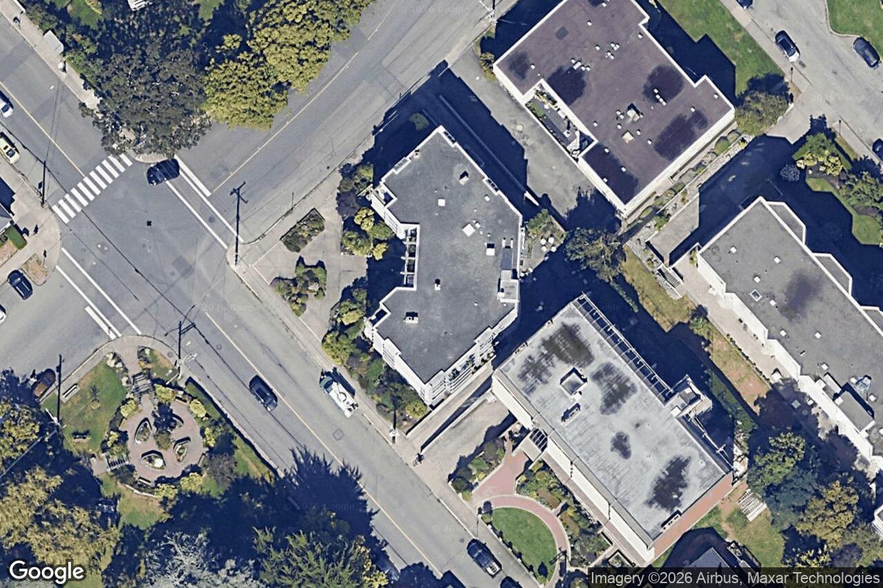 Aerial view of 203 – 2605 Windsor Rd, Oak Bay