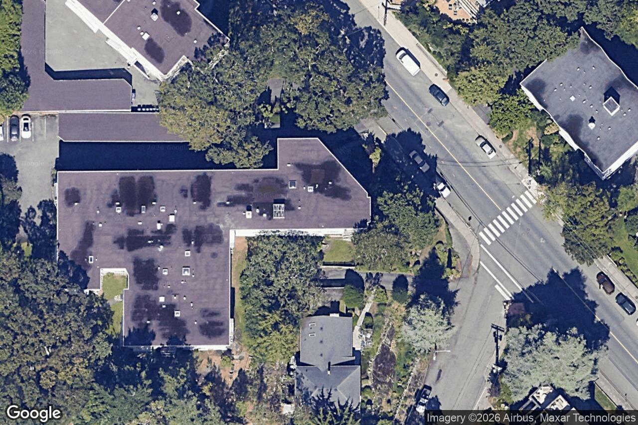 Aerial view of 110 – 1400 Newport Ave, Oak Bay