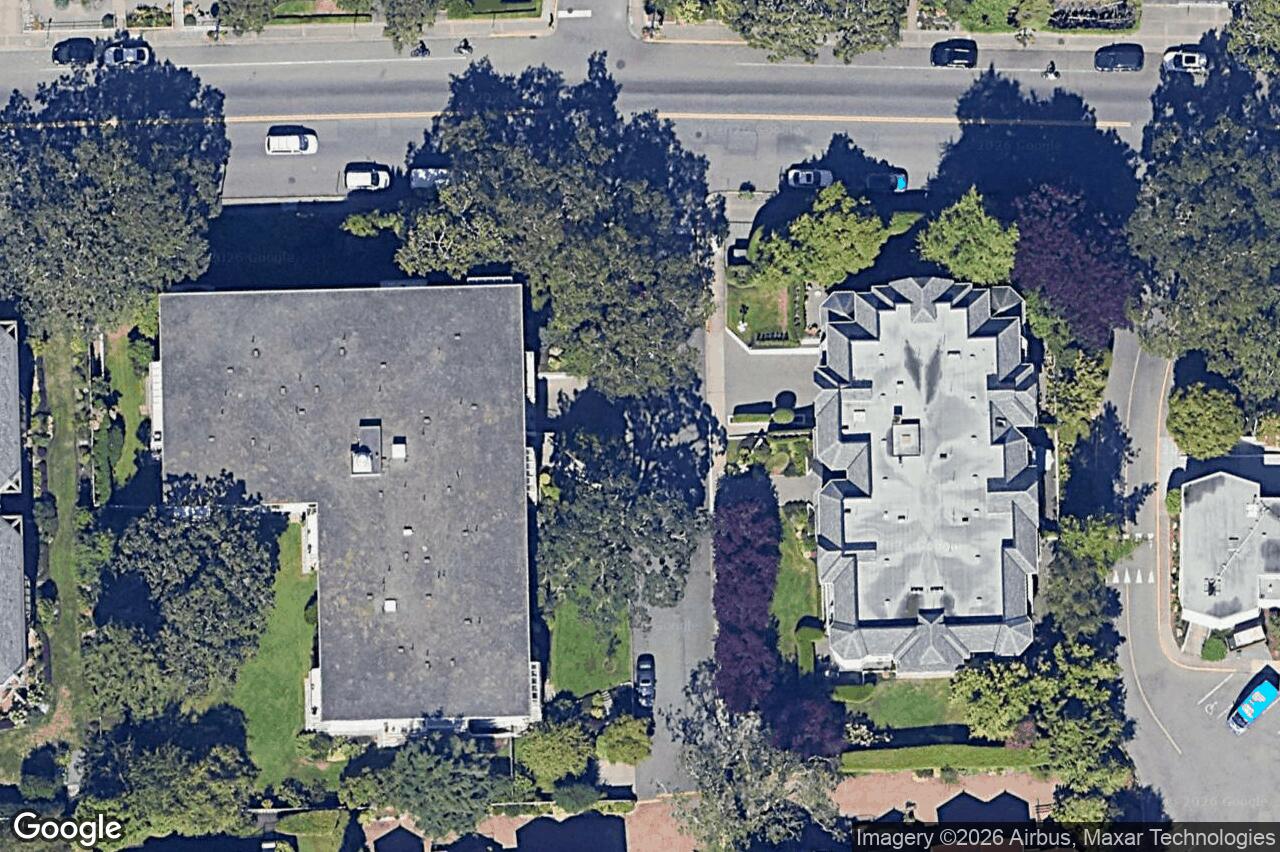 Aerial view of 303 – 2125 Oak Bay Ave, Oak Bay