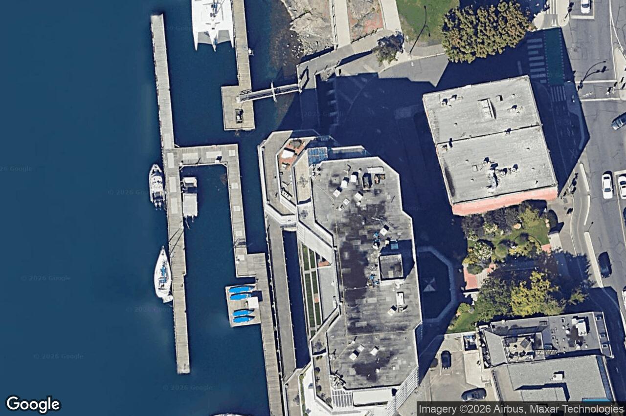Aerial view of 605 – 1234 Wharf St, Victoria