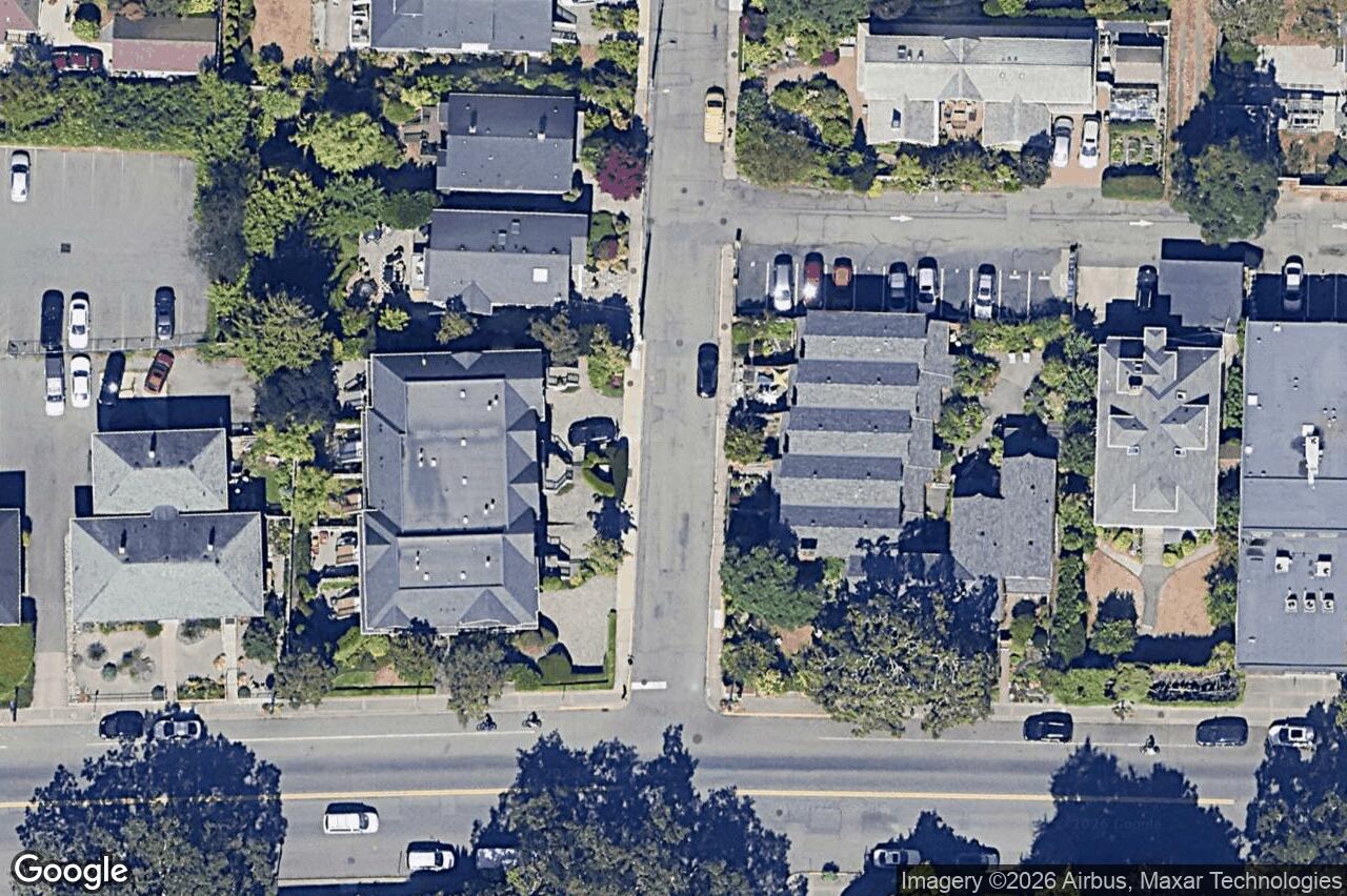Aerial view of 1524 Yale St, Oak Bay