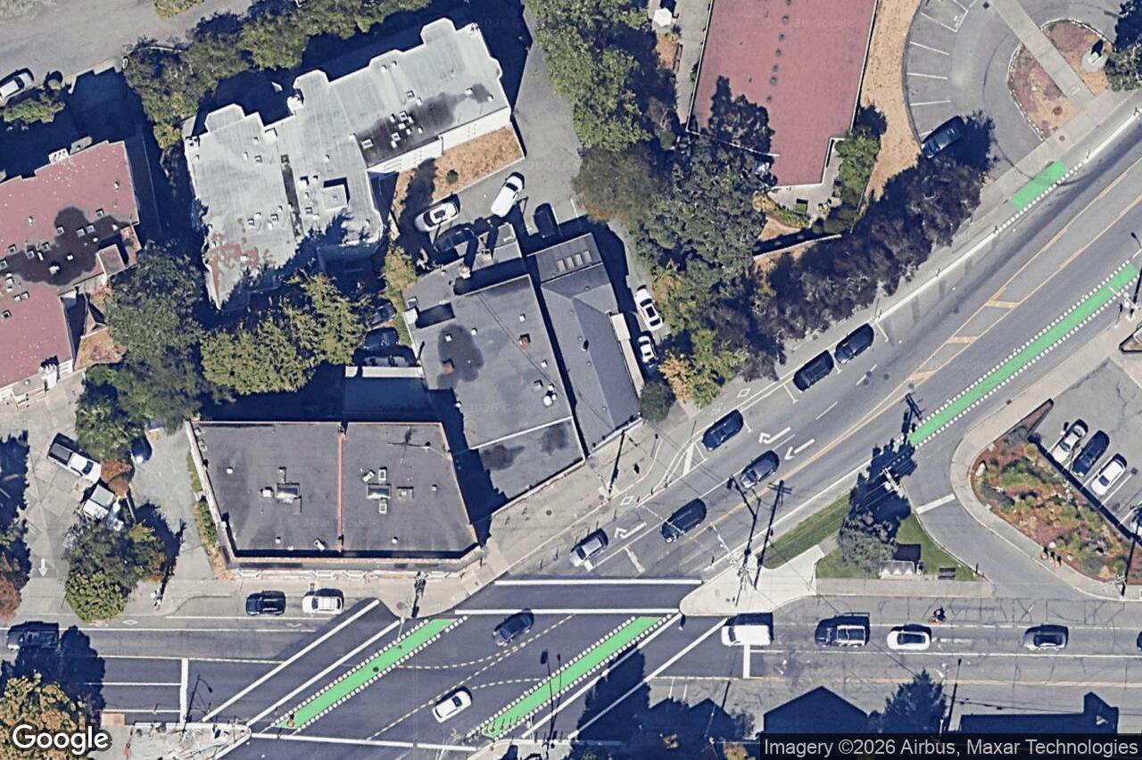 Aerial view of 1602-1608 Fort St, Victoria