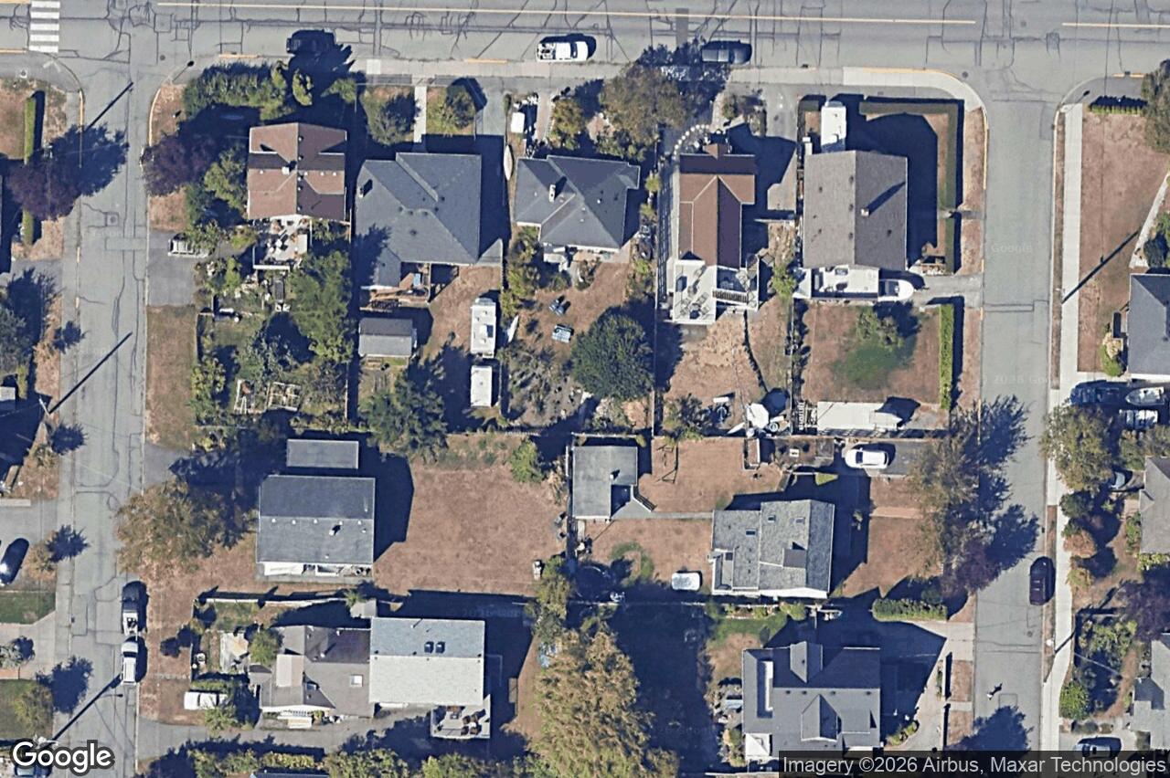 Aerial view of 1341 Lyall St, Esquimalt