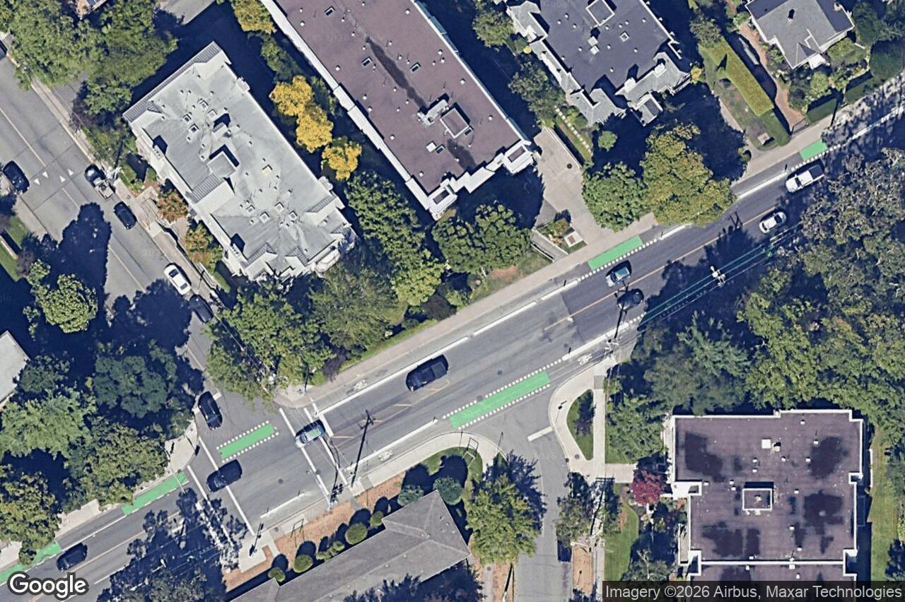 Aerial view of 302 – 1710 Fort St, Victoria
