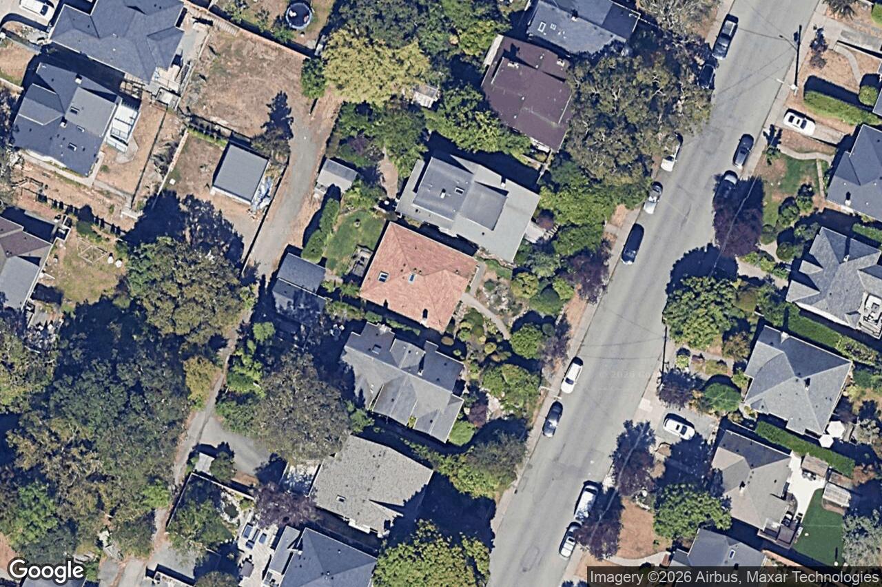 Aerial view of 1920 St. Ann St, Oak Bay