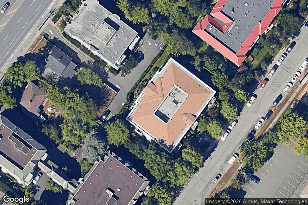 Aerial view of 209 – 3160 Albina St, Saanich