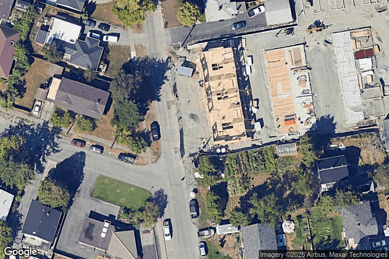 Aerial view of TH2 – 3450 Whittier Ave, Saanich
