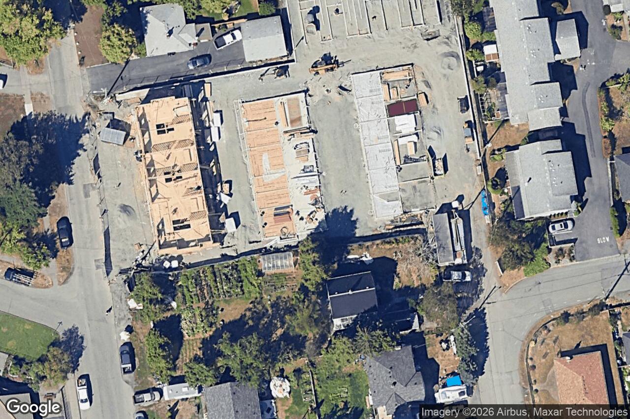 Aerial view of TH4 – 3450 Whittier Ave, Saanich
