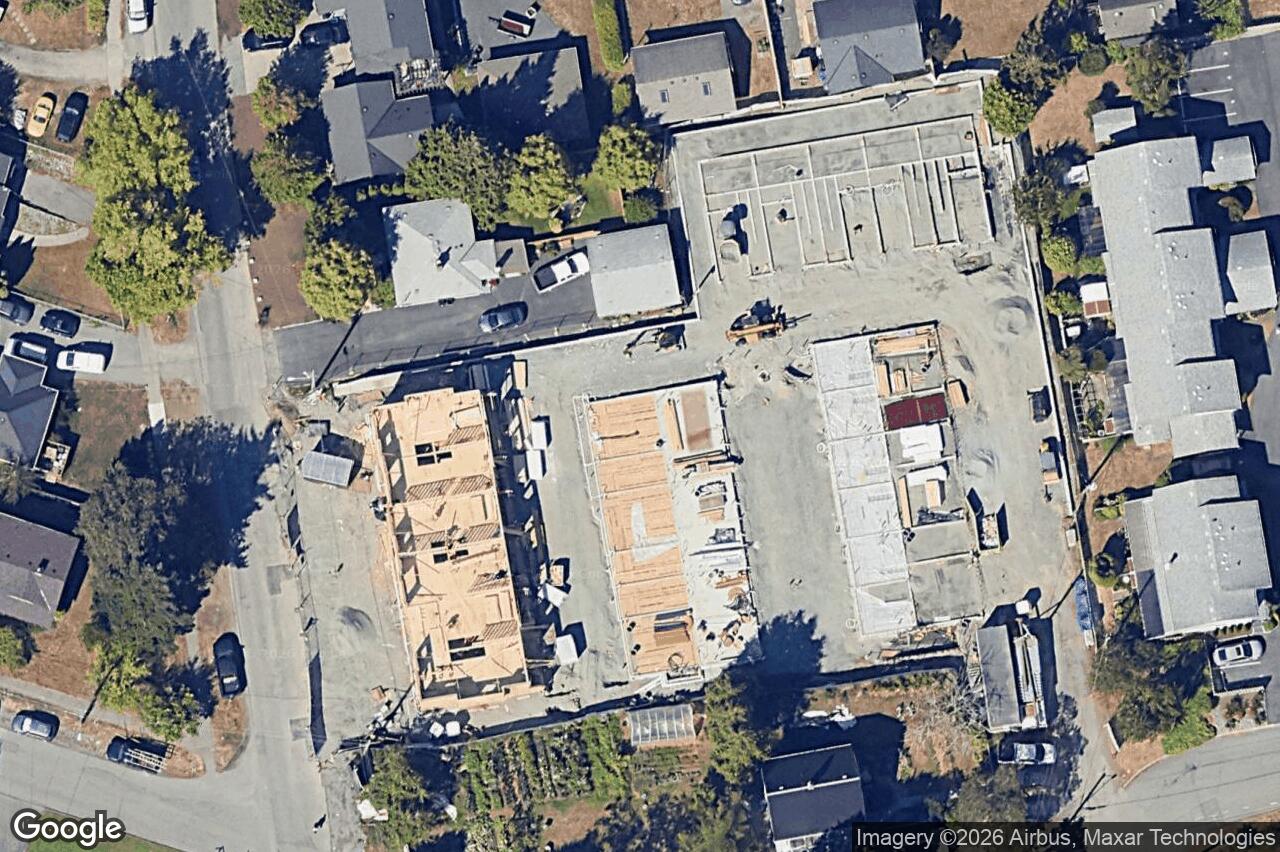 Aerial view of TH16 – 3450 Whittier Ave, Saanich