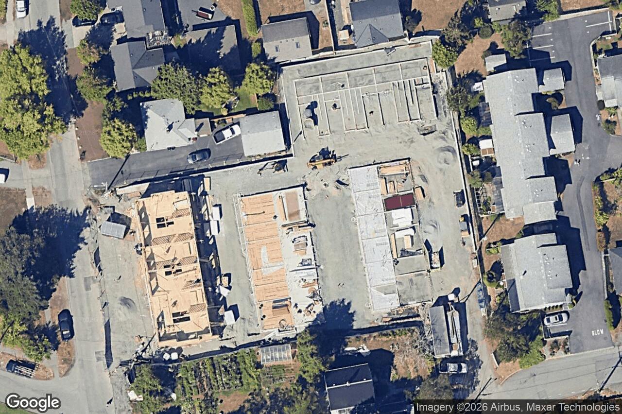 Aerial view of TH20 – 3450 Whittier Ave, Saanich