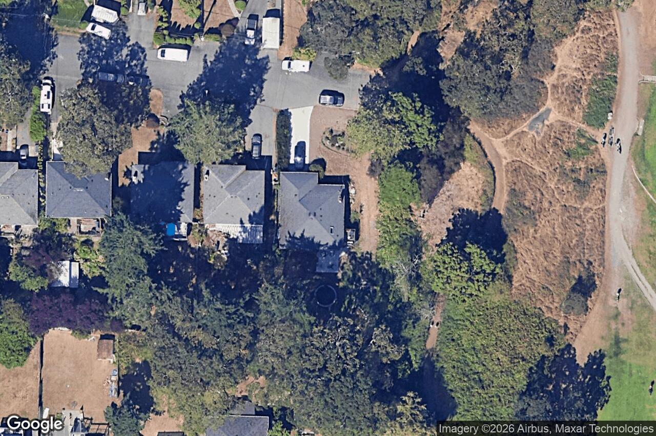 Aerial view of 1299 Camrose Cres, Saanich