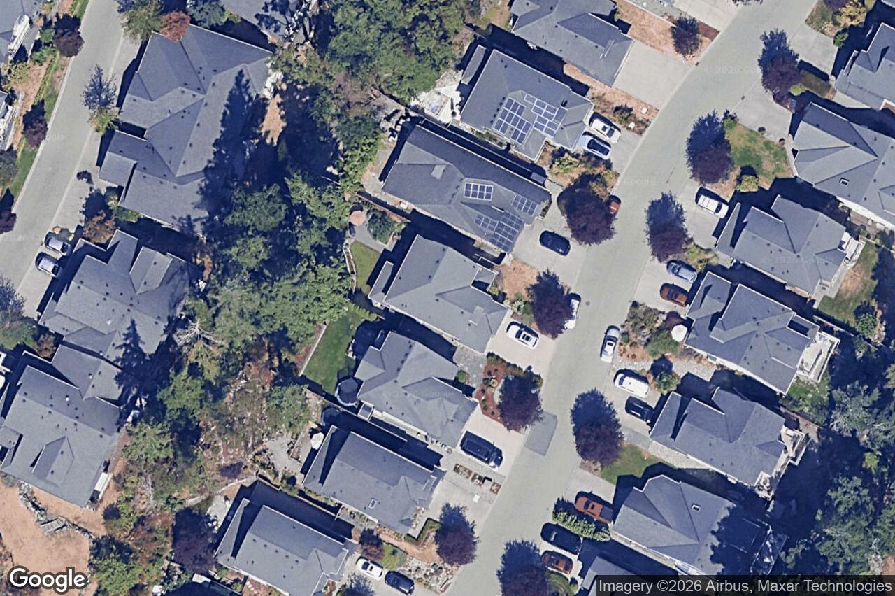 Aerial view of 38 DeGoutiere Pl, View Royal