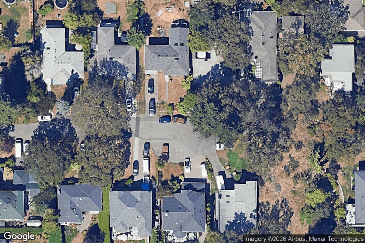 Aerial view of 1286 Pike St, Saanich