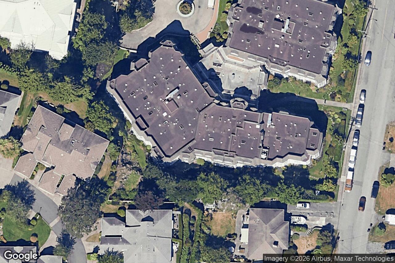 Aerial view of 101 – 1521 Church Ave, Saanich