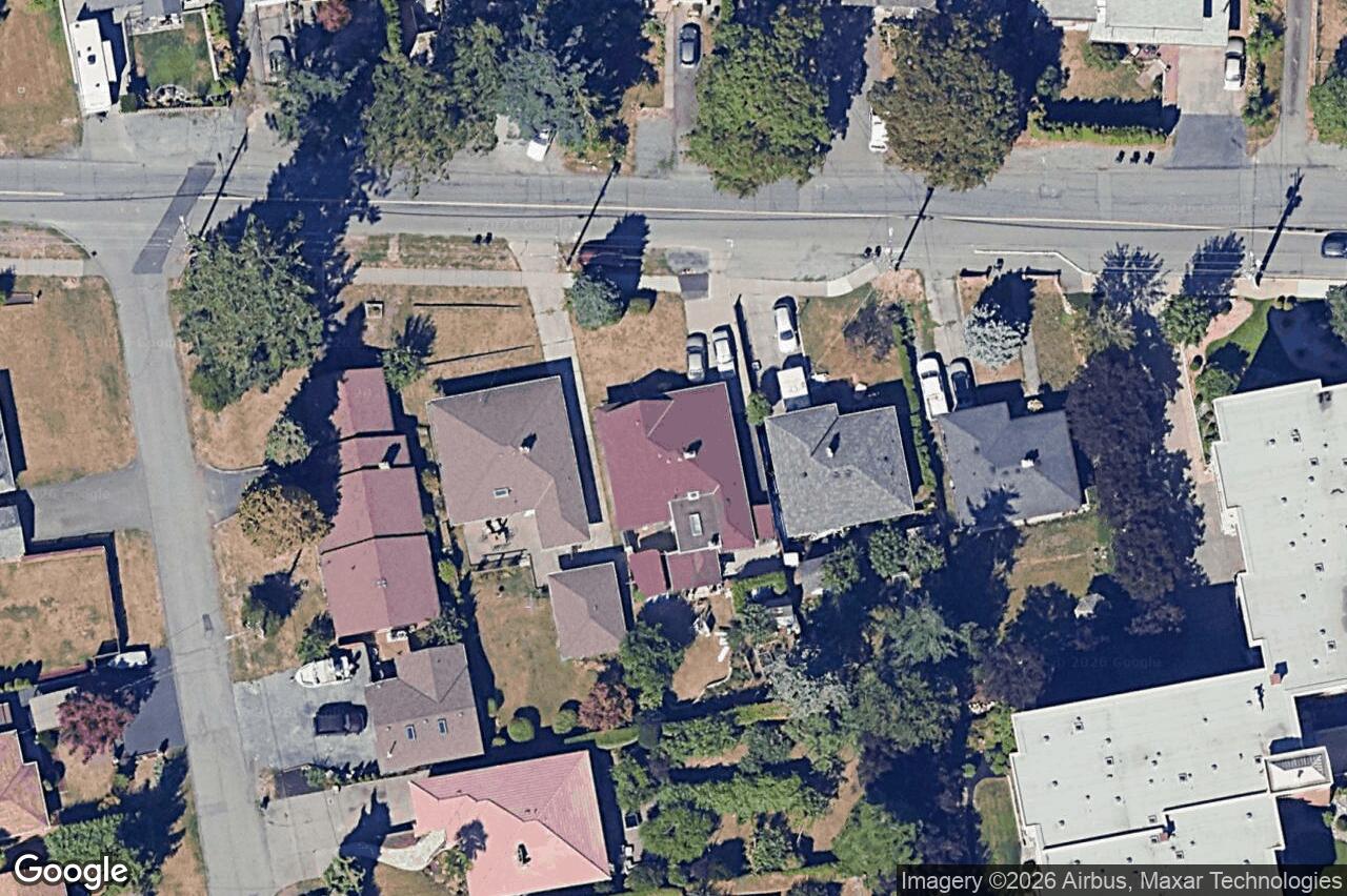 Aerial view of 1075 Lodge Ave, Saanich