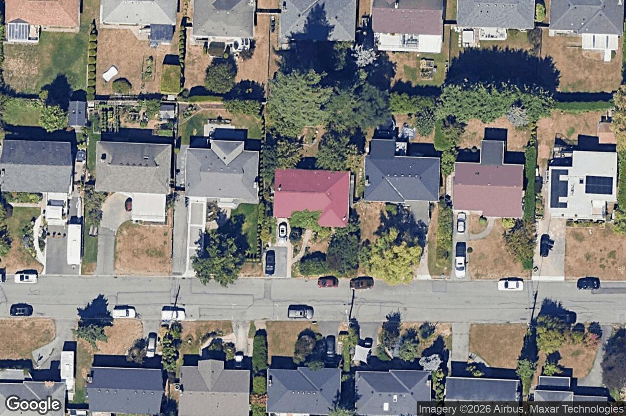 Aerial view of 1742 Christmas Ave, Saanich