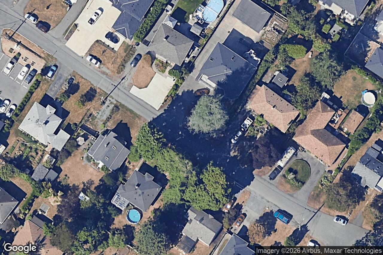 Aerial view of 891 Lavender Ave, Saanich