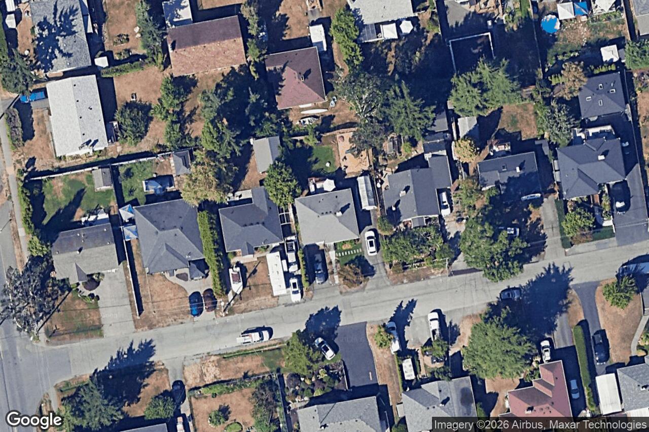 Aerial view of 610 Baker St, Saanich
