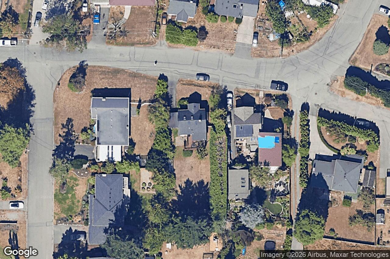 Aerial view of 1877 San Pedro Ave, Saanich