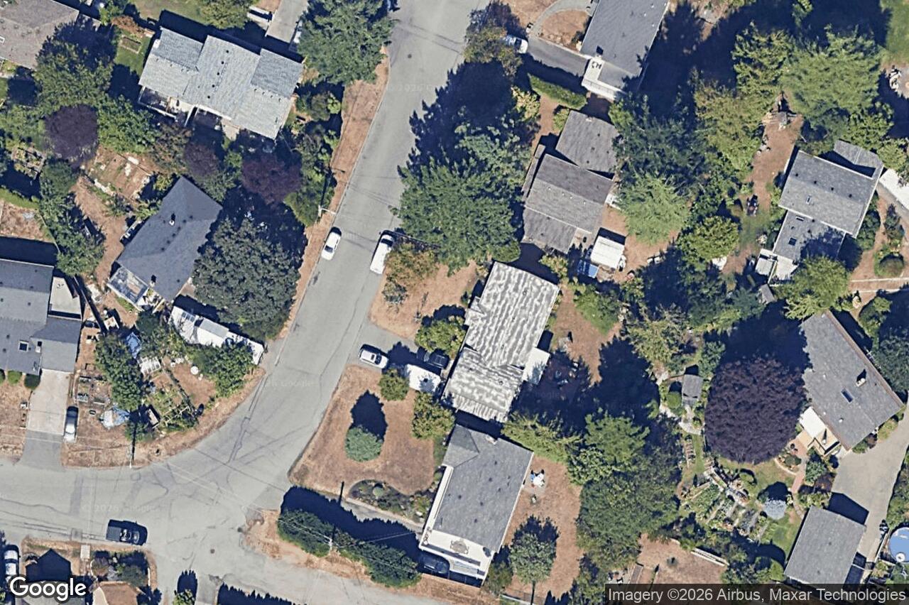 Aerial view of 1897 San Pedro Ave, Saanich