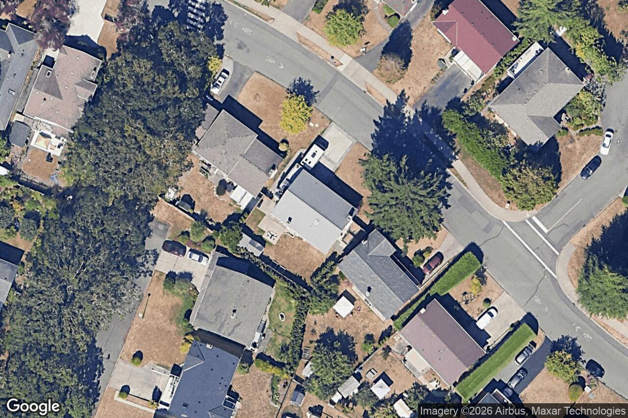 Aerial view of 1645 San Juan Ave, Saanich