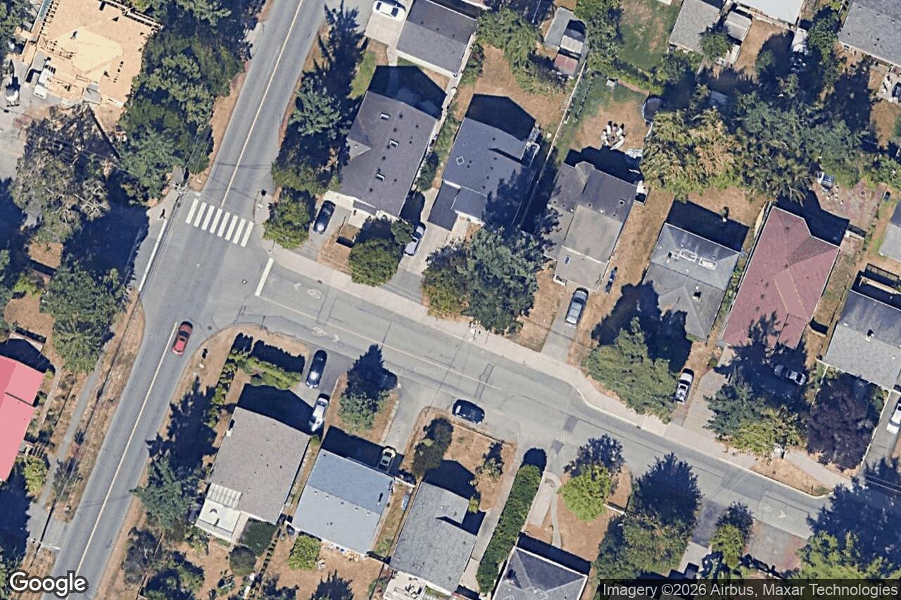 Aerial view of 1604 San Juan Ave, Saanich
