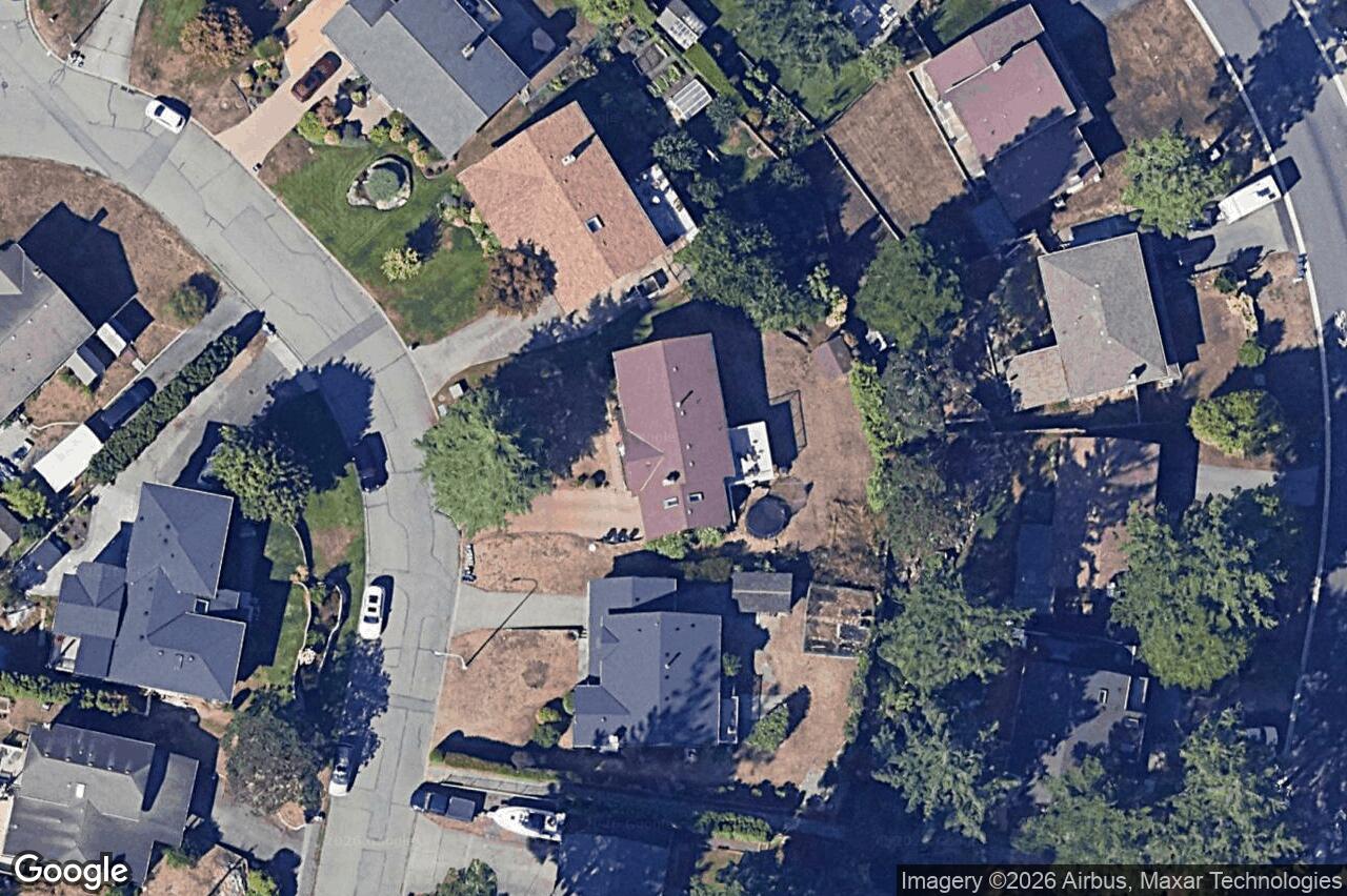 Aerial view of 4343 Ridgewood Cres, Saanich