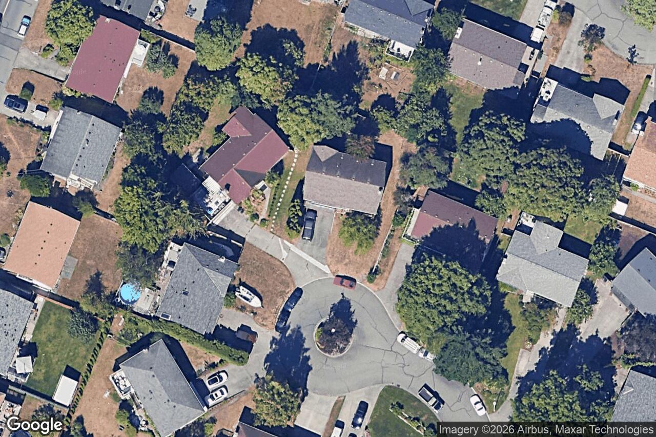 Aerial view of 1655 Hybury Pl, Saanich