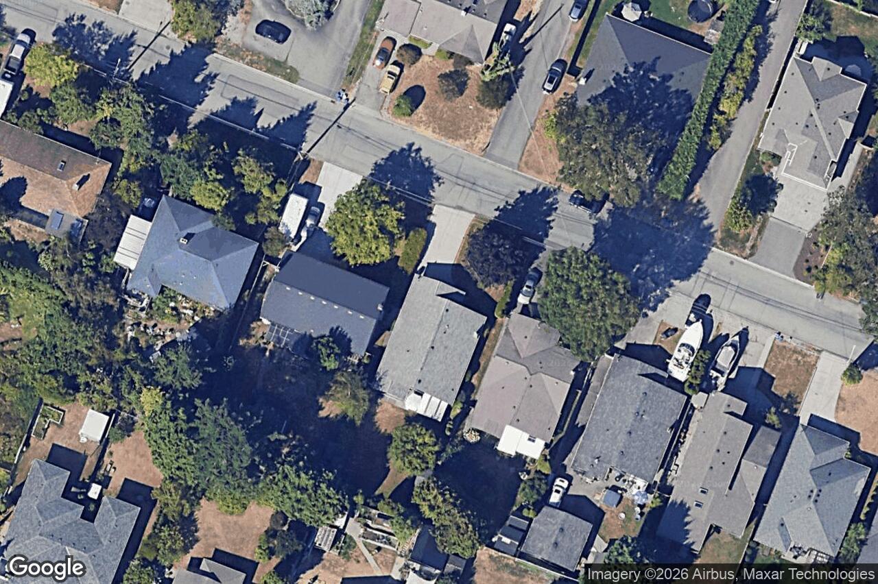 Aerial view of 722 Miller Ave, Saanich