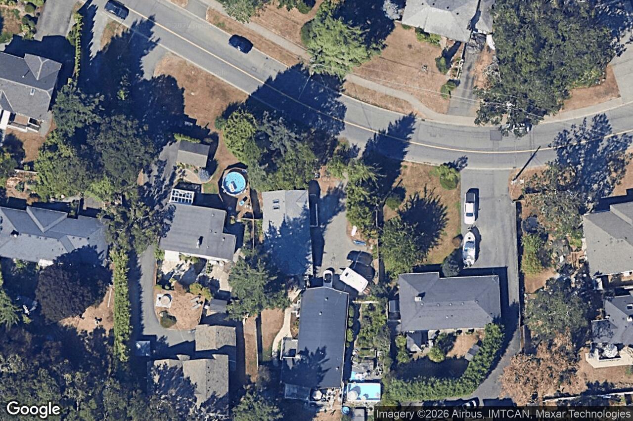 Aerial view of 4638 Falaise Dr, Saanich