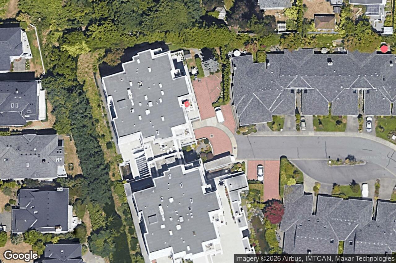 Aerial view of 408 – 5110 Cordova Bay Rd, Saanich