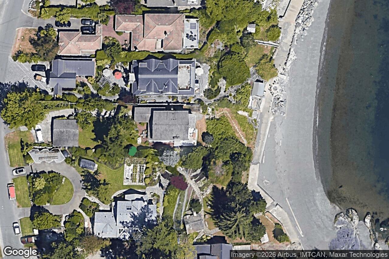 Aerial view of 5351 Parker Ave, Saanich