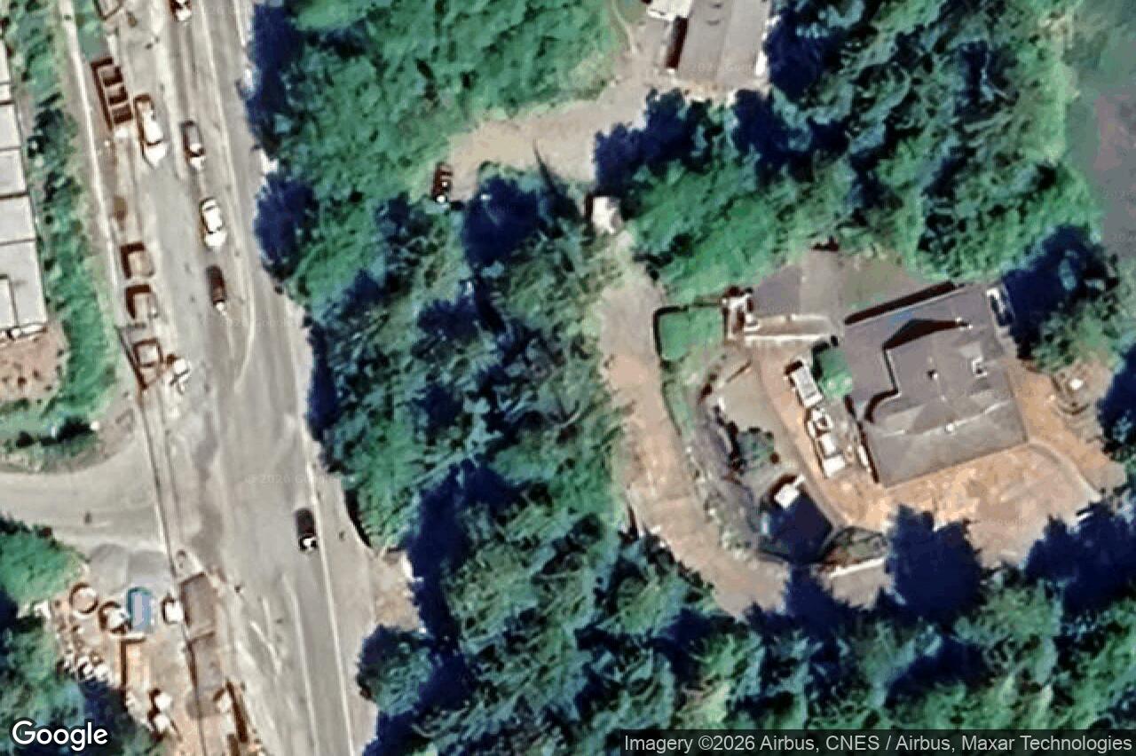Aerial view of 950 Campbell St, Tofino