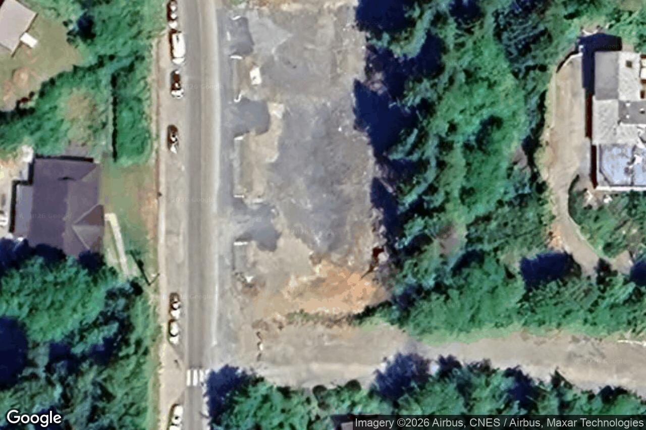 Aerial view of 238 First St, Tofino