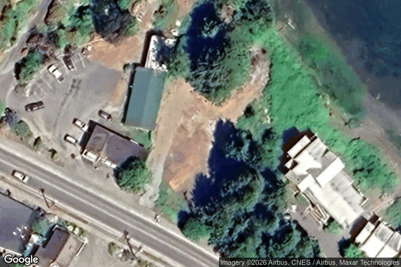 Aerial view of 570 Campbell St, Tofino